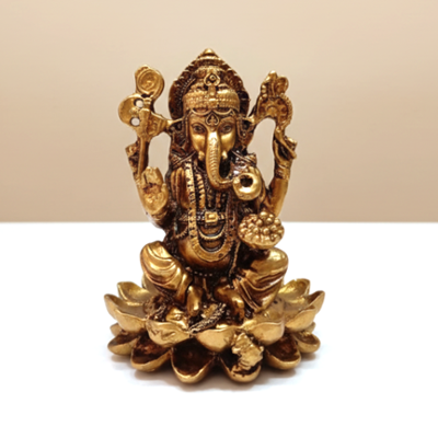 GOLDEN FINISH GANESH KAMAL